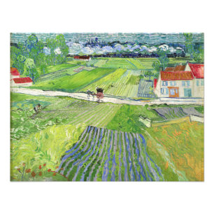 Vincent van Gogh - Landschaft mit Kutsche & Zug Fotodruck