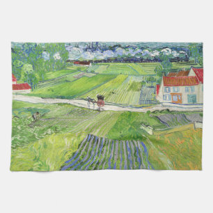 Vincent van Gogh - Landschaft mit Kutsche & Zug Geschirrtuch