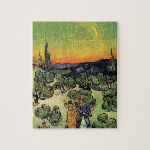 Vincent Van Gogh - Landschaft mit Paar Kunstwerk Puzzle