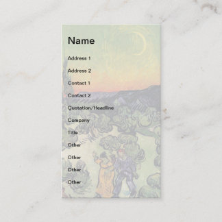 Vincent Van Gogh - Landschaft mit paare Fine Art Visitenkarte