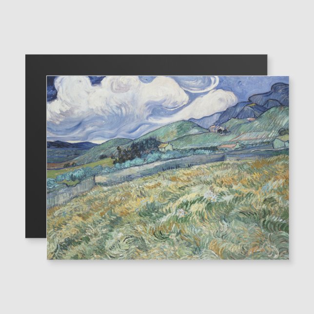 Vincent Van Gogh, Landschaft von Saint-Remy Magneteinladung (Vorne/Hinten)