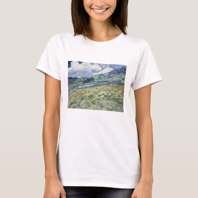 Vincent Van Gogh, Landschaft von Saint-Remy T-Shirt (Vorderseite)