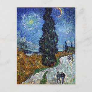 Vincent Van Gogh Landstraße in der Provence bei Na Postkarte