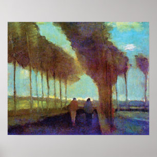 Vincent Van Gogh - Landstraße mit zwei Zahlen Poster
