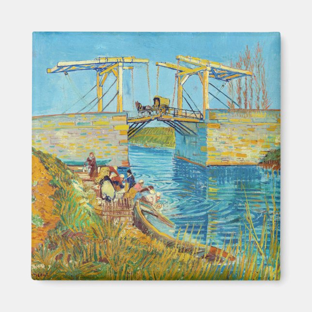 Vincent van Gogh - Langlois Bridge bei Arles #1 Magnet (Vorne)