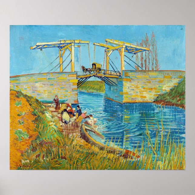 Vincent van Gogh - Langlois Bridge bei Arles #1 Poster (Vorne)
