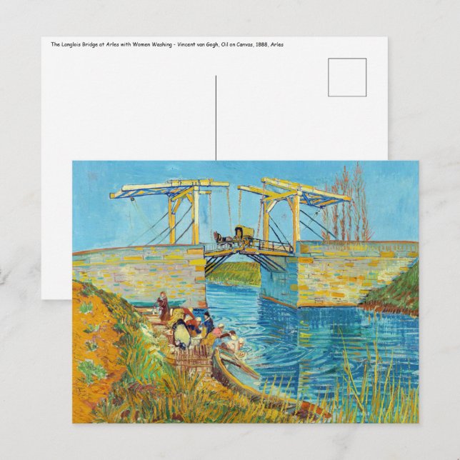 Vincent van Gogh - Langlois Bridge bei Arles #1 Postkarte (Vorne/Hinten)