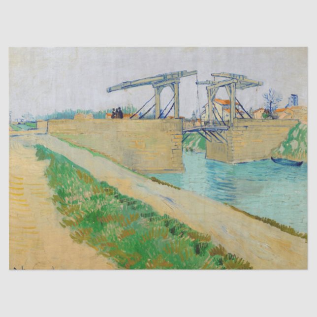Vincent van Gogh - Langlois Bridge bei Arles #2 Seidenpapier (Vorderseite)