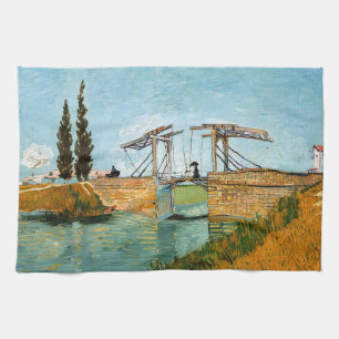 Vincent van Gogh - Langlois Bridge bei Arles #3 Geschirrtuch