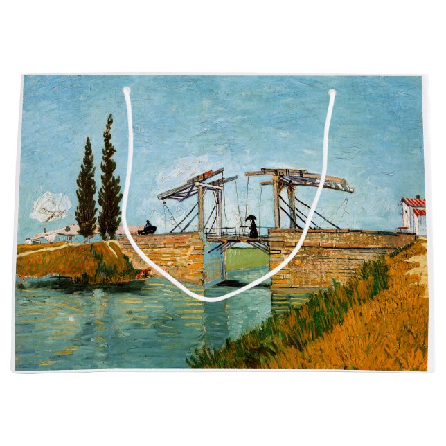 Vincent van Gogh - Langlois Bridge bei Arles #3 Große Geschenktüte (Vorderseite)