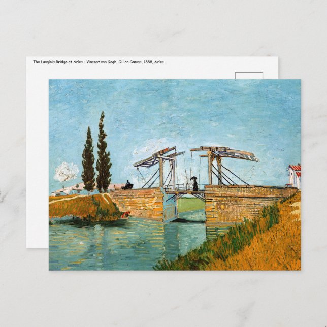 Vincent van Gogh - Langlois Bridge bei Arles #3 Postkarte (Vorne/Hinten)