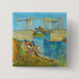Vincent van Gogh - Langlois-Brücke in Arles #1 Button