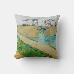 Vincent van Gogh - Langlois-Brücke in Arles #2 Kissen