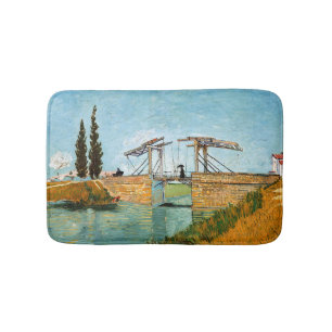 Vincent van Gogh - Langlois-Brücke in Arles #3 Badematte