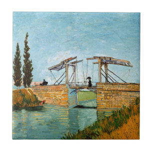 Vincent van Gogh - Langlois-Brücke in Arles #3 Fliese
