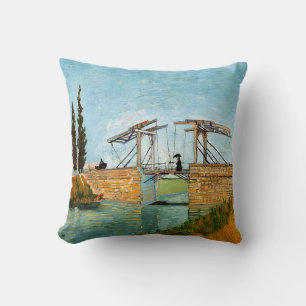 Vincent van Gogh - Langlois-Brücke in Arles #3 Kissen