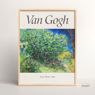 Vincent van Gogh Lilac Bush Art Print Vintag Poster