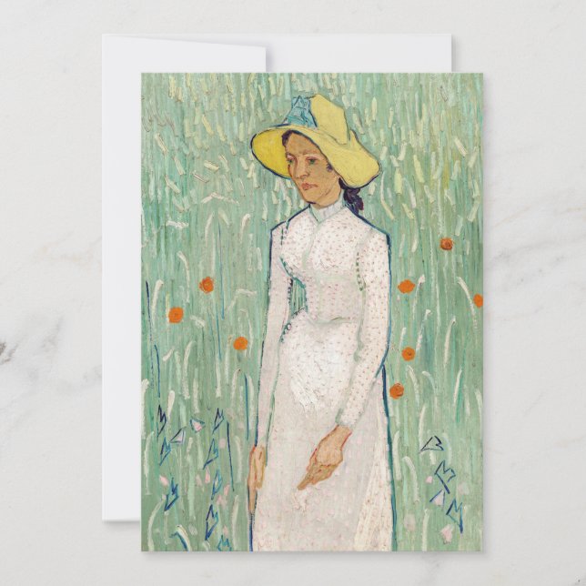 Vincent van Gogh - Mädchen in Weiß Einladung (Vorderseite)