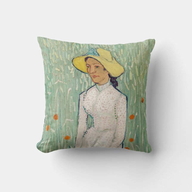 Vincent van Gogh - Mädchen in Weiß Kissen (Vorderseite)