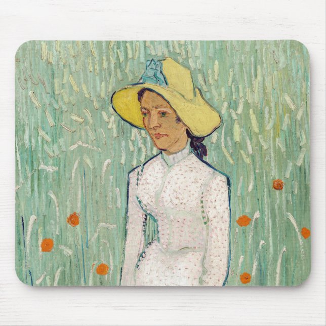Vincent van Gogh - Mädchen in Weiß Mousepad (Vorne)