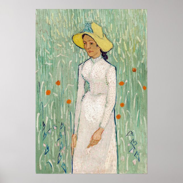 Vincent van Gogh - Mädchen in Weiß Poster (Vorne)
