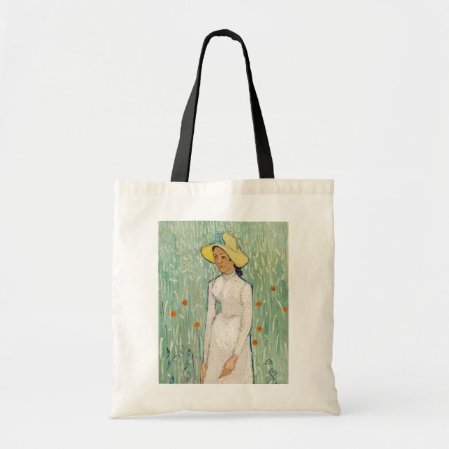 Vincent van Gogh - Mädchen in Weiß Tragetasche (Vorne)