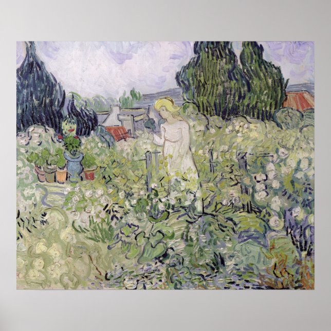 Vincent van Gogh | Mademoiselle Gachet im Garten Poster (Vorne)