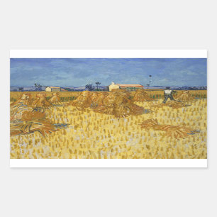 Vincent van Gogh - Maisernte in der Provence Rechteckiger Aufkleber