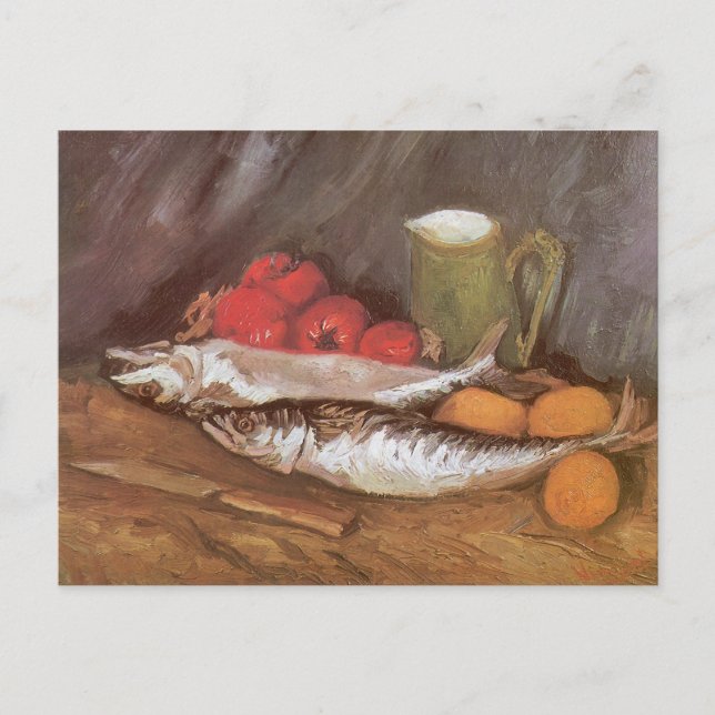 Vincent van Gogh - Makrele, Zitronen und Tomaten Postkarte (Vorderseite)