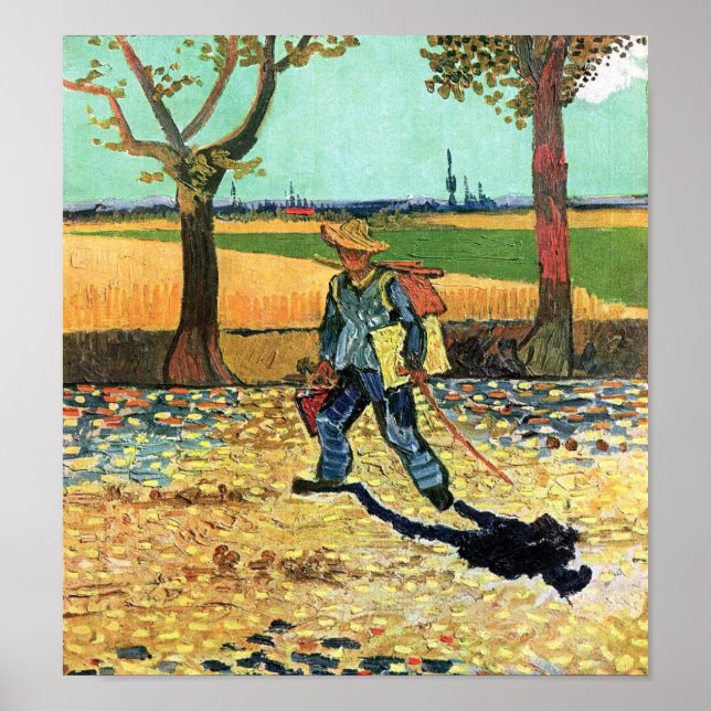 Vincent Van Gogh - Maler auf dem Weg zur Arbeit Poster (Vorne)