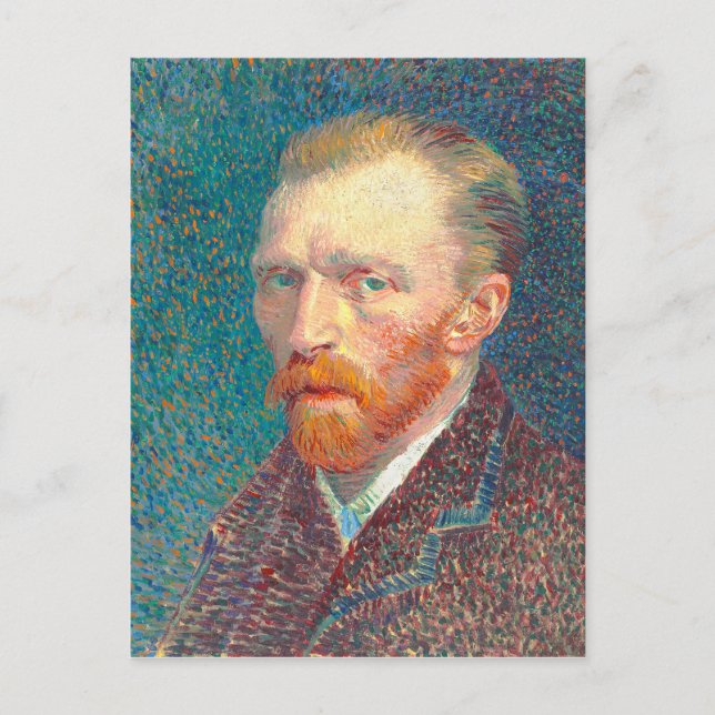 Vincent van Gogh Maler selbst Portrait Vibranit Postkarte (Vorderseite)
