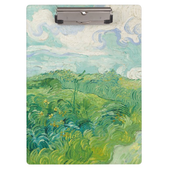 Vincent Van Gogh Malerei Grüne Weizenfeld  Klemmbrett (Vorderseite)