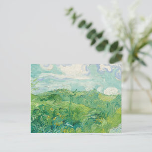 Vincent Van Gogh Malerei Grüne Weizenfelder Feiertagspostkarte