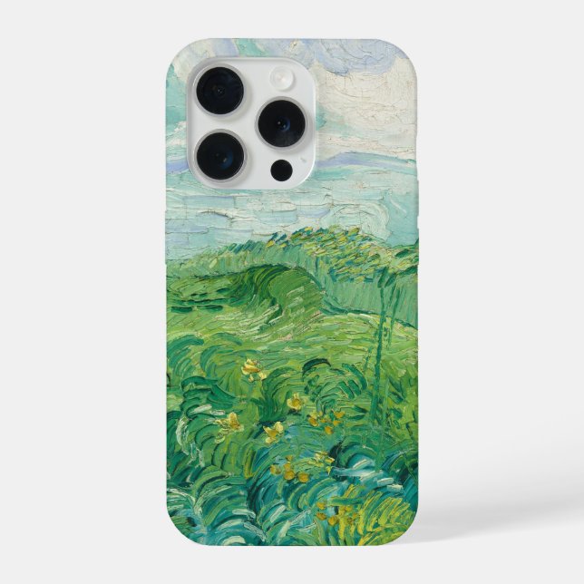 Vincent Van Gogh Malerei Grüne Weizenfelder  iPhone Hülle (Rückseite)