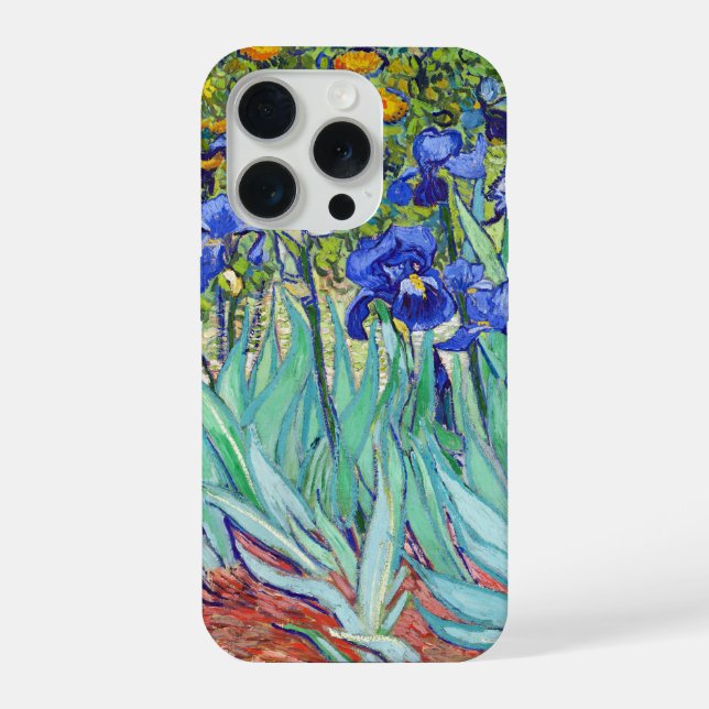 Vincent Van Gogh malt Irises iPhone Hülle (Rückseite)