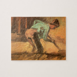 Vincent van Gogh - Man Stooping w Stick or Spade Puzzle