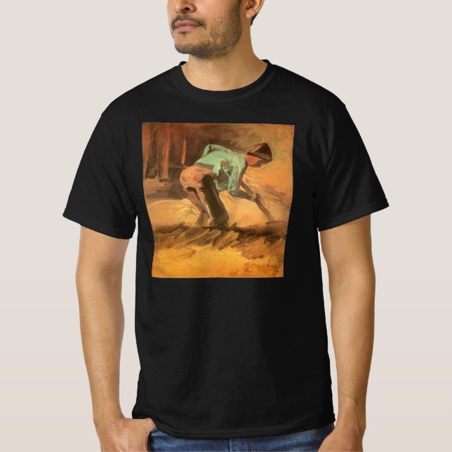 Vincent van Gogh - Man Stooping w Stick or Spade T-Shirt (Vorderseite)