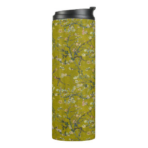 Vincent Van Gogh Mandelblüte auf Oregano-Grün Thermosbecher