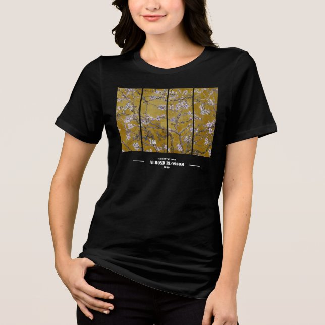 Vincent Van Gogh Mandelblüte  Tri-Blend Shirt (Vorderseite)