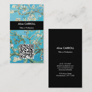 Vincent van Gogh - Mandelblüten - QR Code Visitenkarte