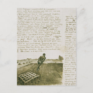 Vincent van Gogh   Mann, der eine Harfe zieht Postkarte