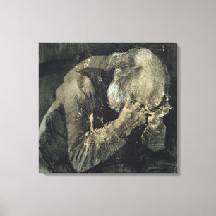 Vincent van Gogh   Mann mit seinem Kopf in den Hän Leinwanddruck