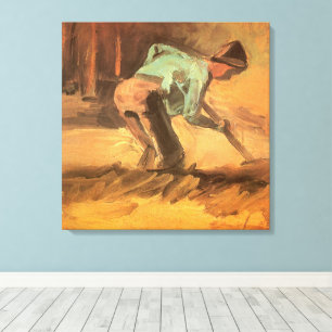 Vincent van Gogh - Mann mit Stock oder Spaten gebe Leinwanddruck