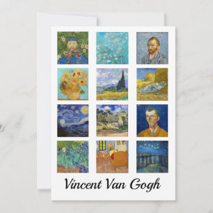 Vincent Van Gogh - Masterpiece Grid Einladung