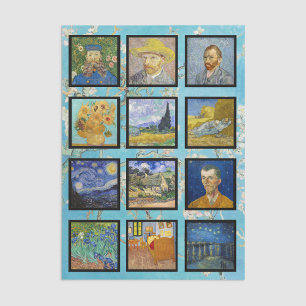Vincent Van Gogh - Masterpiece Grid Seidenpapier