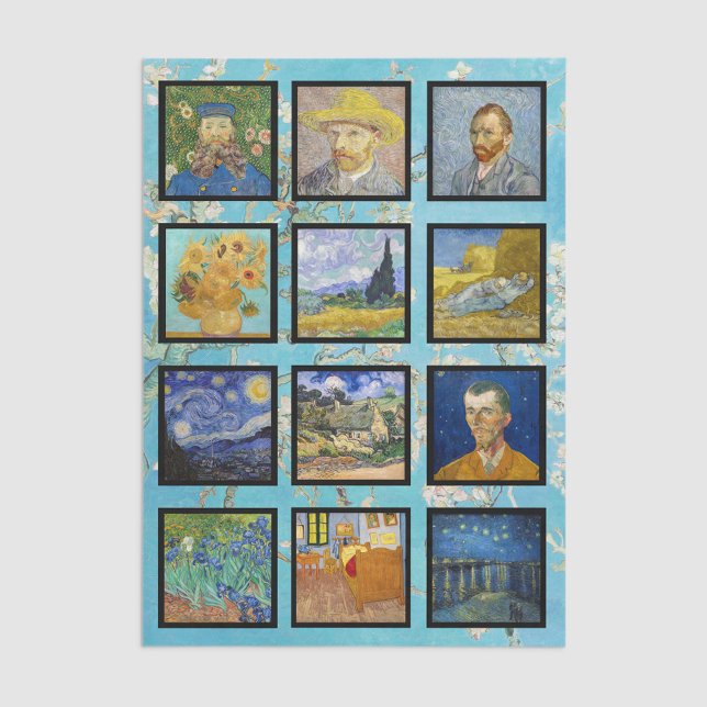 Vincent Van Gogh - Masterpiece Grid Seidenpapier (Von Creator hochgeladen)
