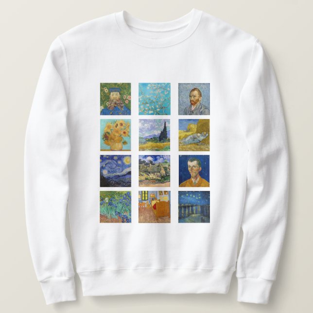 Vincent Van Gogh - Masterpiece Grid Sweatshirt (Design vorne)