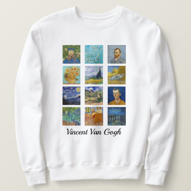 Vincent Van Gogh - Masterpiece Grid Sweatshirt (Design vorne)