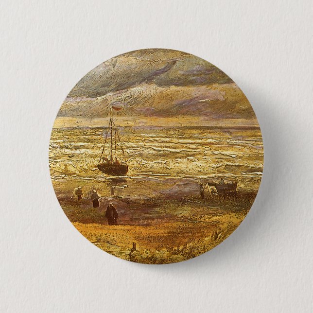 Vincent van Gogh - Meer bei Scheveningen Button (Vorderseite)