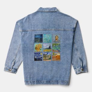 Vincent Van Gogh - Meisterwerke Gitter Jeansjacke